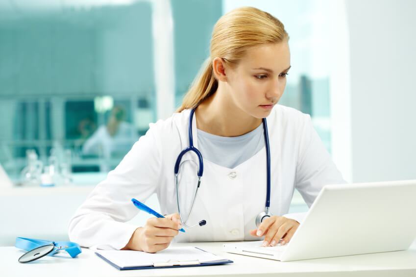 Nursing Student taking notes. Practical Nursing is a hard qualification to get, but rewarding when you