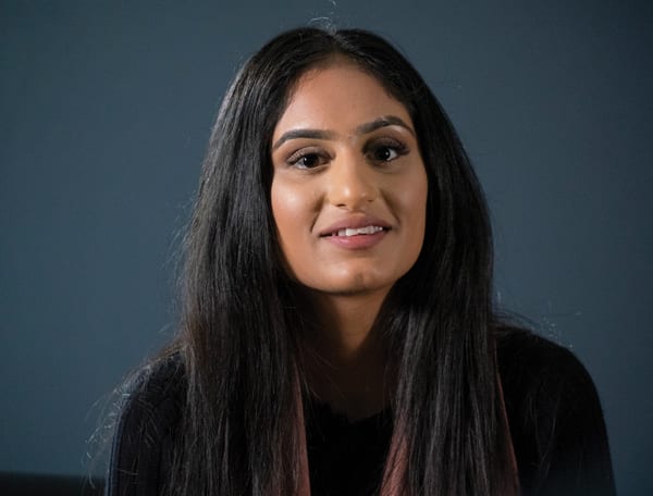 Harmeen smiled peacefully to the camera. She