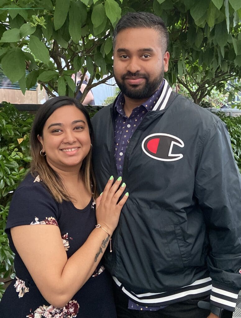 Ashley Singh with her boyfriend, one of her many pillars of support. 