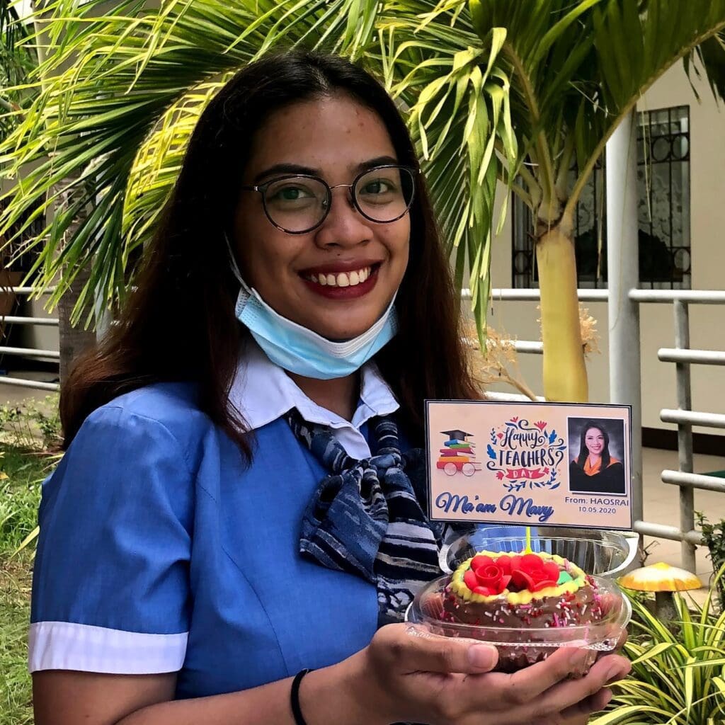 Mavy Alisian Alvarez celebrating Teacher’s Day in the Philippines.