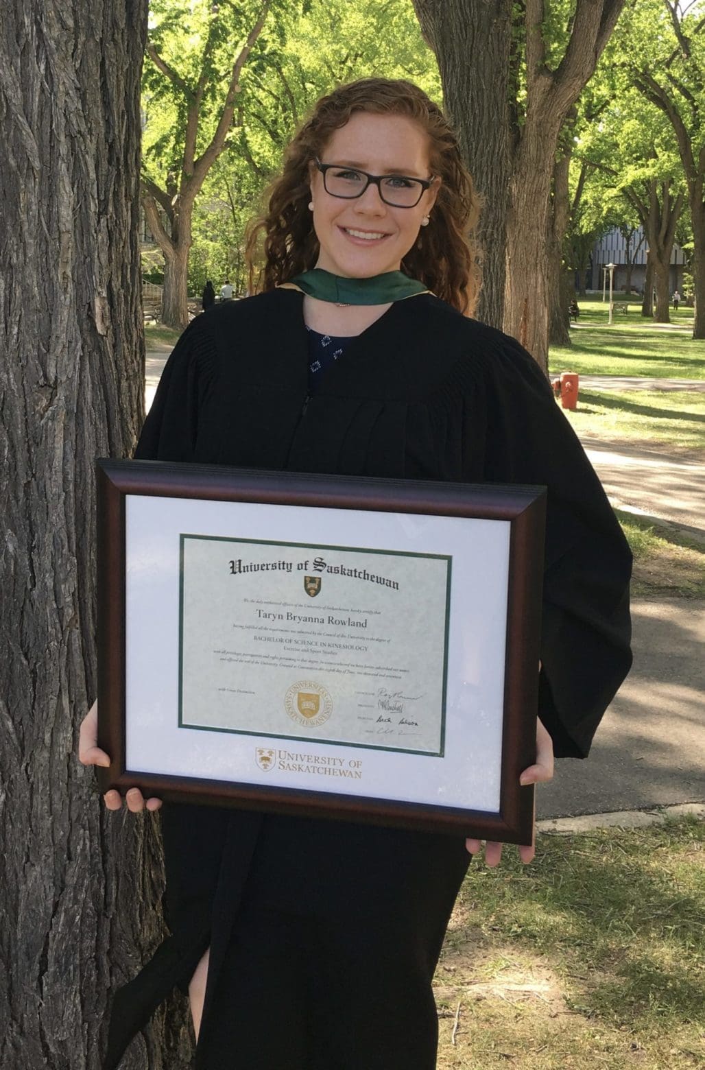 Taryn with her degree