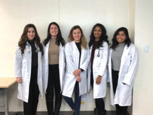 Janelle and her classmates during the lab block. That was when she got to meet them and she loved it!