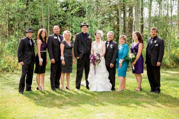 Michelle and her family at her son’s wedding.