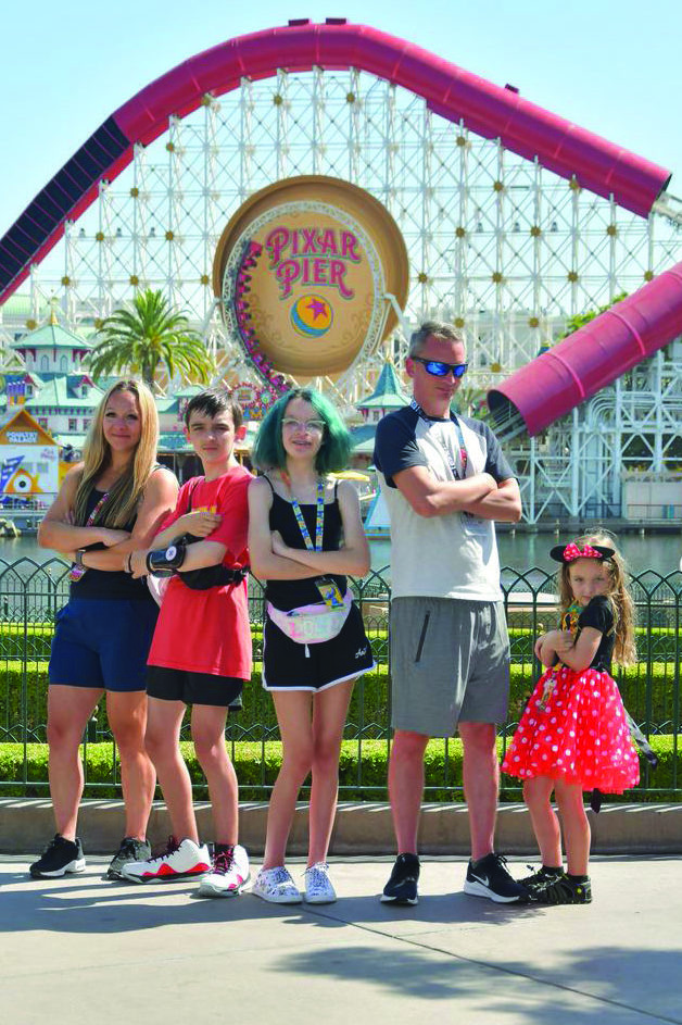 Sheila Mugford and her family enjoying their time at Disneyland California