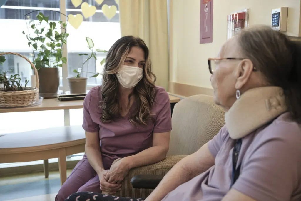 renee working as a care aide