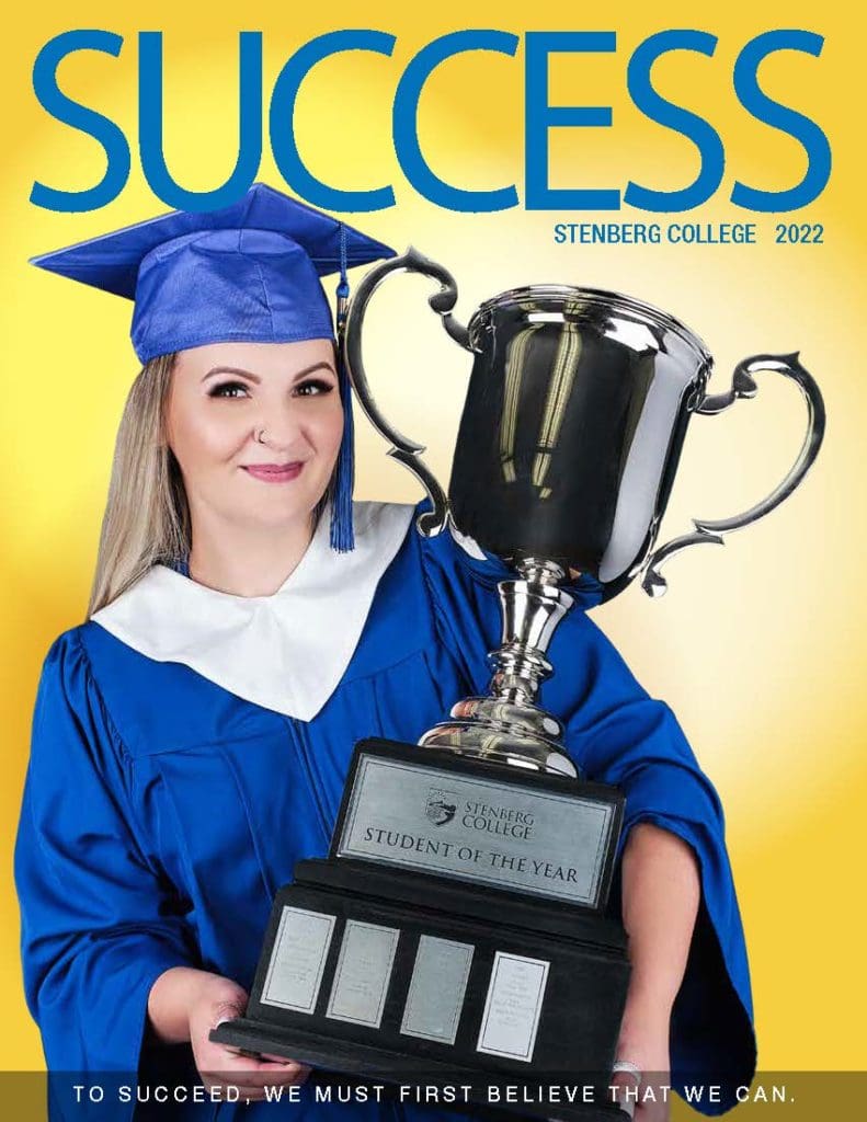 Oksana on the front cover of Stenberg College
